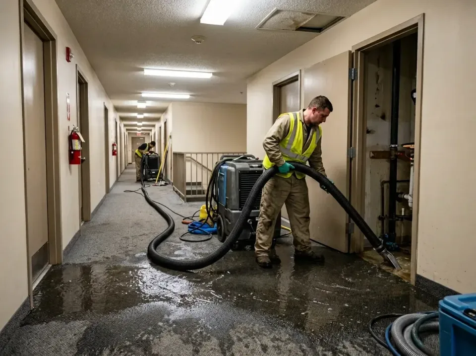 multi-unit-apartment-hallway-f-005 — frequently asked questions, Emergency Burst Pipe Water Extraction & Removal in District…